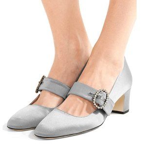 XYD Vintage Retro Mary Jane Shoes Closed Squared